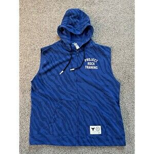under armour project rock hoodie XXL  2XL mens blue Full Zip Jacket 1377444-471